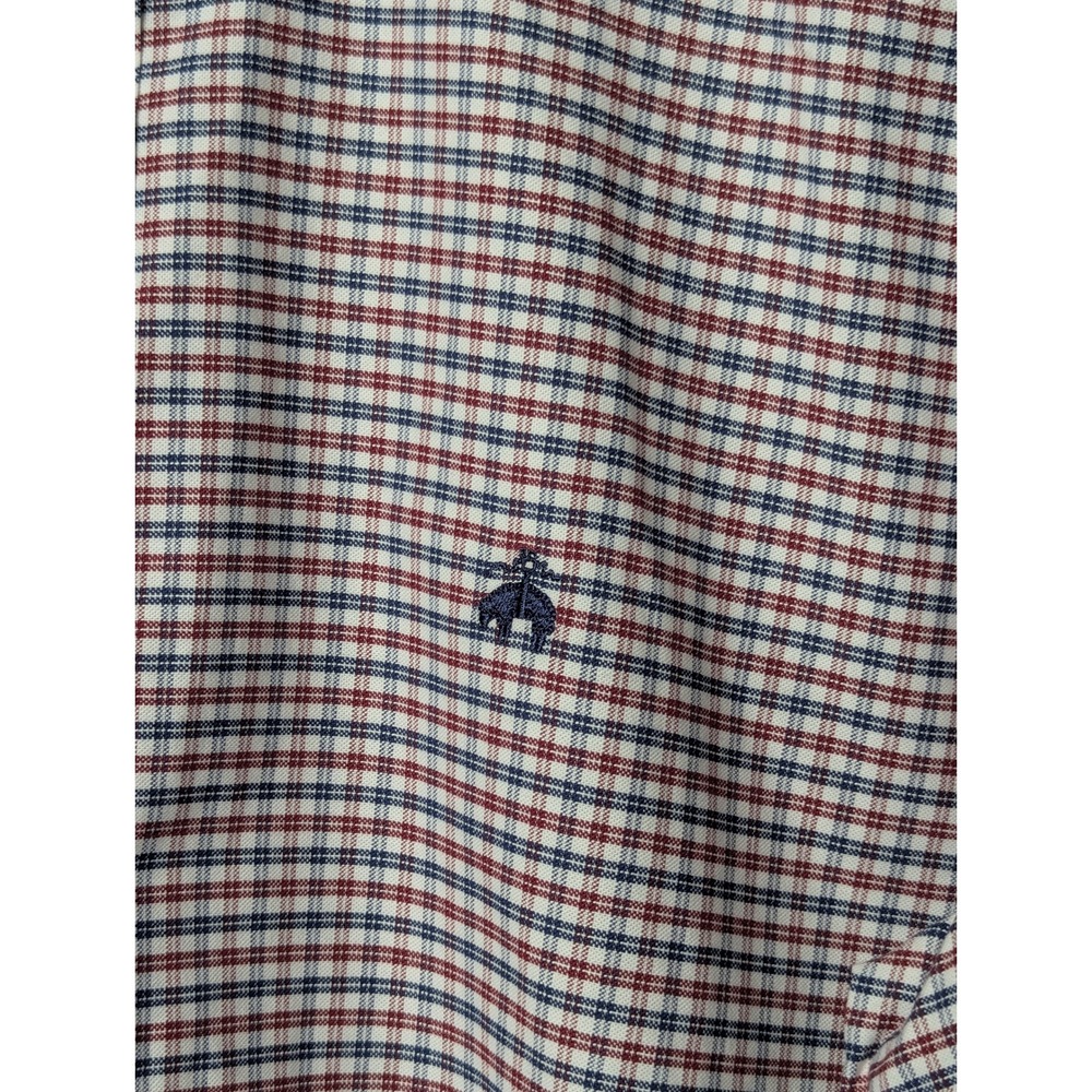 Brooks Brothers Gingham Button Down Shirt Mens M Multi Check Non-Iron Stretch - Picture 5 of 16